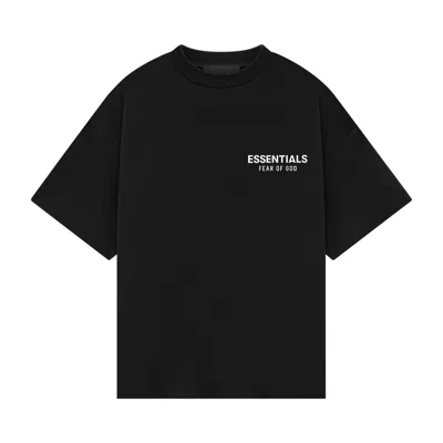 Pre-owned Essentials Fear Of God  Kids Jersey Crewneck Tee 'black' | Kid's Size 14.5