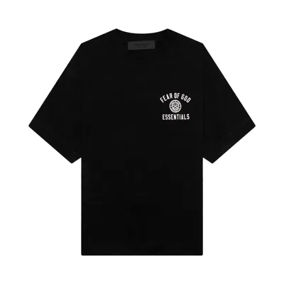 Pre-owned Essentials Fear Of God  Kids Jersey Crewneck Tee 'black' | Kid's Size 8