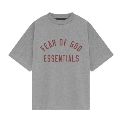 Pre-owned Essentials Fear Of God  Kids Jersey Crewneck Tee 'dark Heather' | Grey | Kid's Size 10