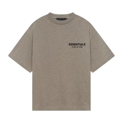 Pre-owned Essentials Fear Of God  Kids Jersey Crewneck Tee 'heather Grey' | Kid's Size 14.5