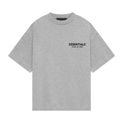 Pre-owned Essentials Fear Of God  Kids Jersey Crewneck Tee 'light Heather Grey' | Kid's Size 8