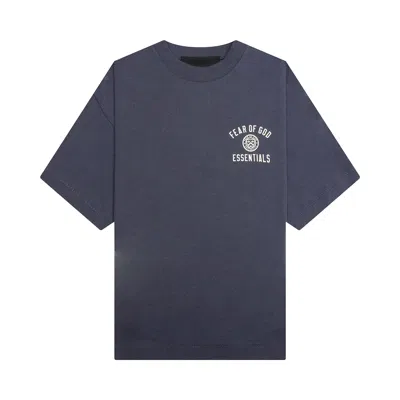Pre-owned Essentials Fear Of God  Kids Jersey Crewneck Tee 'marine' | Blue | Kid's Size -6.5