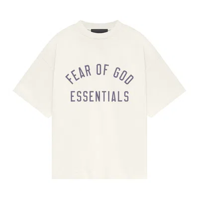 Pre-owned Essentials Fear Of God  Kids Jersey Crewneck Tee 'shell' | Cream | Kid's Size 12