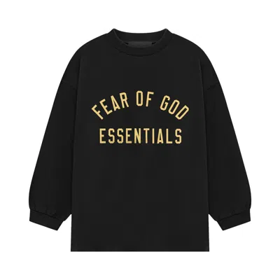 Pre-owned Essentials Fear Of God  Kids Jersey Long-sleeve Tee 'black' | Kid's Size -6.5