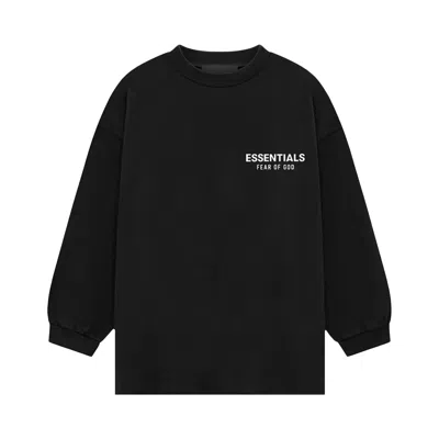 Pre-owned Essentials Fear Of God  Kids Jersey Long-sleeve Tee 'black' | Kid's Size 8