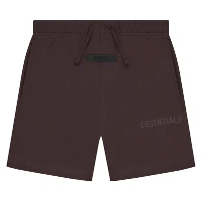 Pre-owned Essentials Fear Of God  Kids Jersey Short 'plum' | Brown | Kid's Size 12