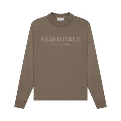 Pre-owned Essentials Fear Of God  Kids Long-sleeve Tee 'harvest' | Brown | Kid's Size -6.5