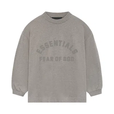Pre-owned Essentials Fear Of God  Kids Long-sleeve Tee 'heather Grey' | Kid's Size 10