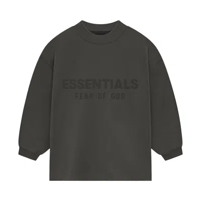 Pre-owned Essentials Fear Of God  Kids Long-sleeve Tee 'ink' | Black | Kid's Size 10