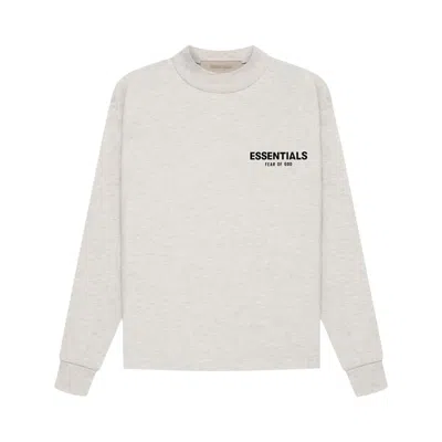 Pre-owned Essentials Fear Of God  Kids Long-sleeve Tee 'light Oatmeal' | Grey | Kid's Size 8