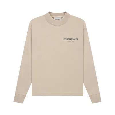 Pre-owned Essentials Fear Of God  Kids Long-sleeve Tee 'string' | Tan | Kid's Size -2.5