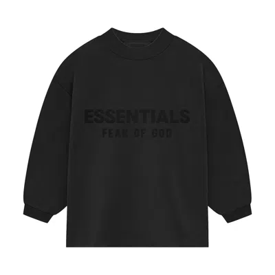 Pre-owned Essentials Fear Of God  Kids Long-sleeve T-shirt 'jet Black' | Kid's Size 10
