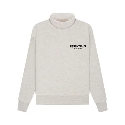 Pre-owned Essentials Fear Of God  Kids Mockneck 'light Oatmeal' | Grey | Kid's Size 14.5
