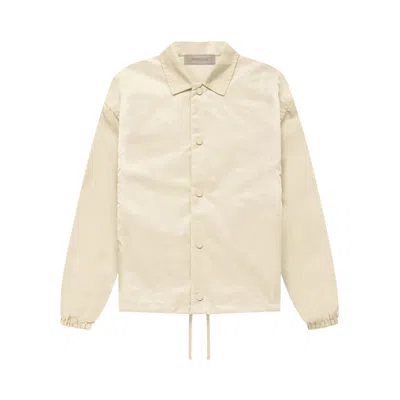 Pre-owned Essentials Fear Of God  Kids Nylon Coaches Jacket 'egg Shell' | Cream | Kid's Size 8