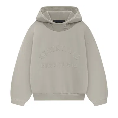 Pre-owned Essentials Fear Of God  Kids Nylon Fleece Hoodie 'seal/seal' | Grey | Kid's Size -6.5