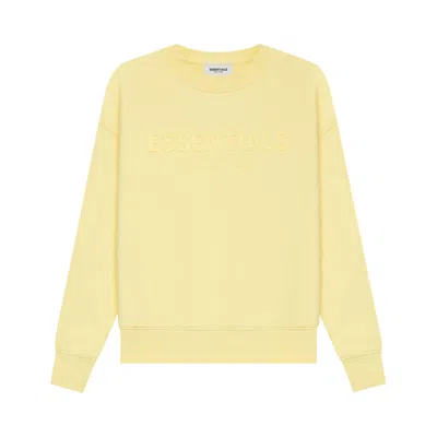Pre-owned Essentials Fear Of God  Kids Pull-over Crewneck 'lemonade' | Yellow | Kid's Size -6.5