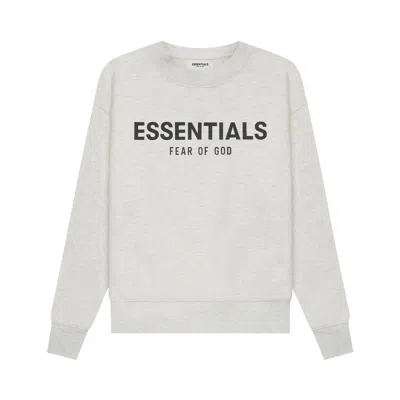 Pre-owned Essentials Fear Of God  Kids Pull-over Crewneck 'light Heather Oatmeal' | Grey | Kid's Size 10