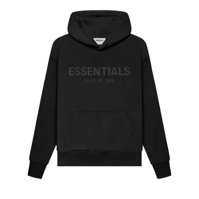 Pre-owned Essentials Fear Of God  Kids Pull-over Hoodie 'black' | Kid's Size -4.5