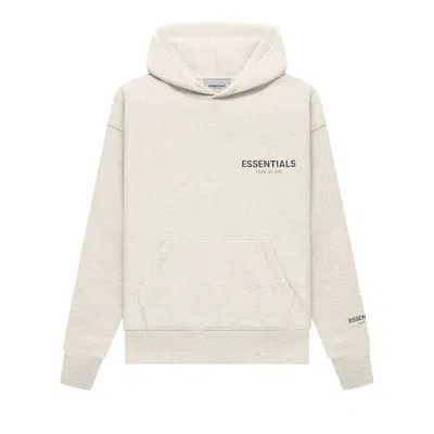 Pre-owned Essentials Fear Of God  Kids Pullover Hoodie 'light Heather Oatmeal' | Cream | Kid's Size 8