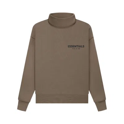 Pre-owned Essentials Fear Of God  Kids Pullover Mockneck 'harvest' | Brown | Kid's Size 10