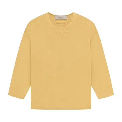 Pre-owned Essentials Fear Of God  Kids Rawneck Knit Sweater 'light Tuscan' | Yellow | Kid's Size 10