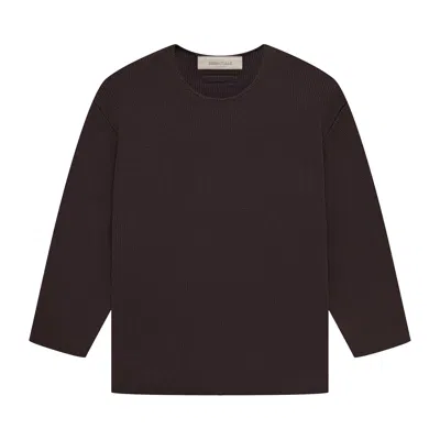 Pre-owned Essentials Fear Of God  Kids Rawneck Knit Sweater 'plum' | Brown | Kid's Size -6.5