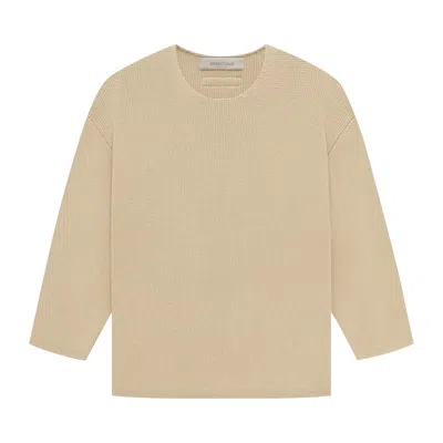 Pre-owned Essentials Fear Of God  Kids Rawneck Knit Sweater 'sand' | Tan | Kid's Size 10