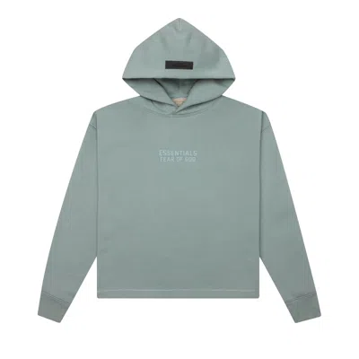Pre-owned Essentials Fear Of God  Kids Relax Hoodie 'sycamore' | Green | Kid's Size 8