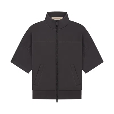 Pre-owned Essentials Fear Of God  Kids Short-sleeve Full Zip Jacket 'iron' | Black | Kid's Size 14.5