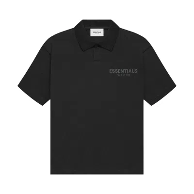 Pre-owned Essentials Fear Of God  Kids Short-sleeve Polo 'black' | Kid's Size 8