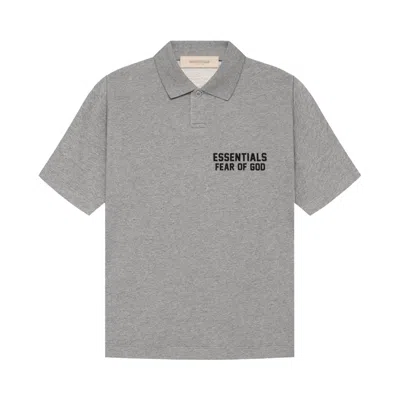 Pre-owned Essentials Fear Of God  Kids Short-sleeve Polo 'dark Oatmeal' | Grey | Kid's Size 8