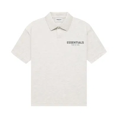 Pre-owned Essentials Fear Of God  Kids Short-sleeve Polo 'light Heather Oatmeal' | Cream | Kid's Size 8