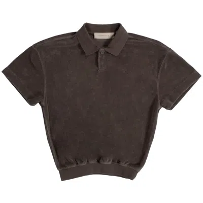 Pre-owned Essentials Fear Of God  Kids Short-sleeve Polo 'off Black' | Kid's Size -6.5