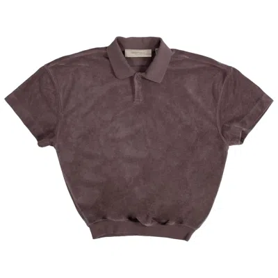 Pre-owned Essentials Fear Of God  Kids Short-sleeve Polo 'plum' | Brown | Kid's Size 10