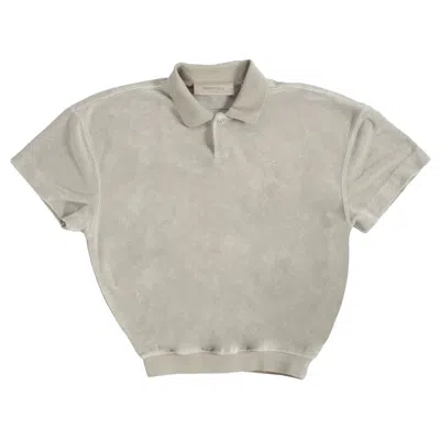 Pre-owned Essentials Fear Of God  Kids Short-sleeve Polo 'seal' | Grey | Kid's Size 12