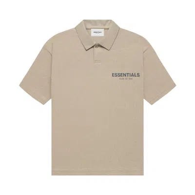 Pre-owned Essentials Fear Of God  Kids Short-sleeve Polo 'string' | Tan | Kid's Size 8