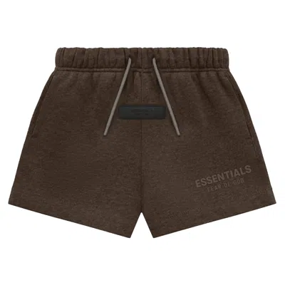 Pre-owned Essentials Fear Of God  Kids Sweatshort 'heather Wood' | Brown | Kid's Size -4.5
