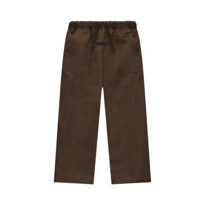 Pre-owned Essentials Fear Of God  Kids Textured Nylon Tech Pants 'brown' | Kid's Size -6.5