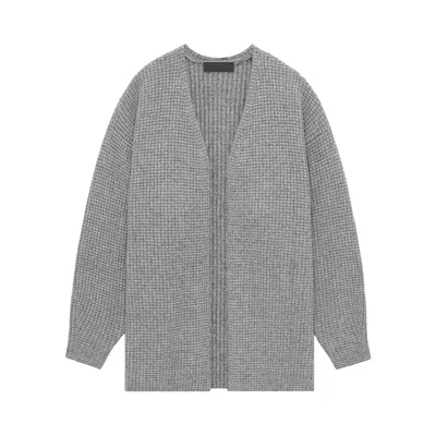 Pre-owned Essentials Fear Of God  Knit Long Cardigan 'dark Heather' | Grey | Women's Size Xl