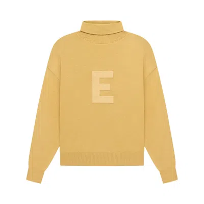 Pre-owned Essentials Fear Of God  Knit Turtleneck 'light Tuscan' | Yellow | Women's Size Xs