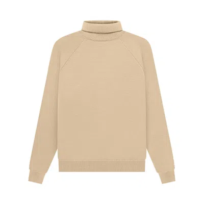 Pre-owned Essentials Fear Of God  Knit Turtleneck 'sand' | Tan | Men's Size M In Brown