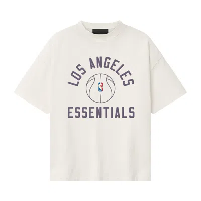 Pre-owned Essentials Fear Of God  Lakers X Barkley Hendricks 90s Tee 'ivory' | Cream | Men's Size Xs In White