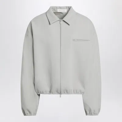 Essentials Fear Of God  Light Grey Nylon Track Jacket In Gray