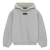 Essentials Patch-detail Cotton-blend Hoodie In Gray