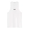 Essentials White Rib Tank Top In White