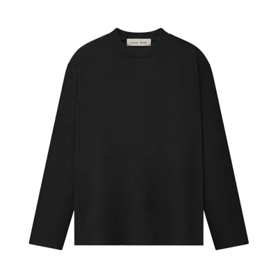 Pre-owned Essentials Fear Of God  Lightweight Signature Classic Long-sleeve Tee 'vintage Black' | Women's Size