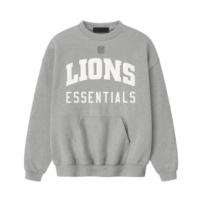 Pre-owned Essentials Fear Of God  Lions Sport Crewneck 'concrete Heather' | Grey | Men's Size S In Gray