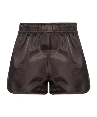 Essentials Fear Of God  Logo Patch Shorts In Black