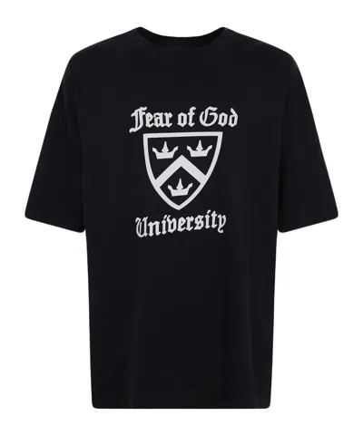 Essentials Fear Of God  Logo Printed Crewneck T-shirt