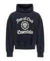 Essentials Black Hoodie With University Logo In Black